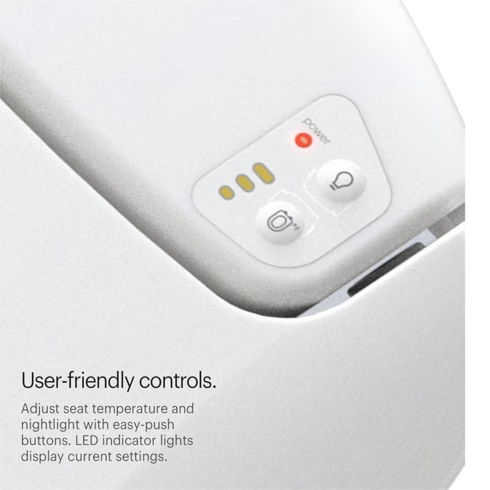 Brondell L60-RW LumaWarm Heated Toilet Seat with Night Light, Round Seat - Picture 6 of 11